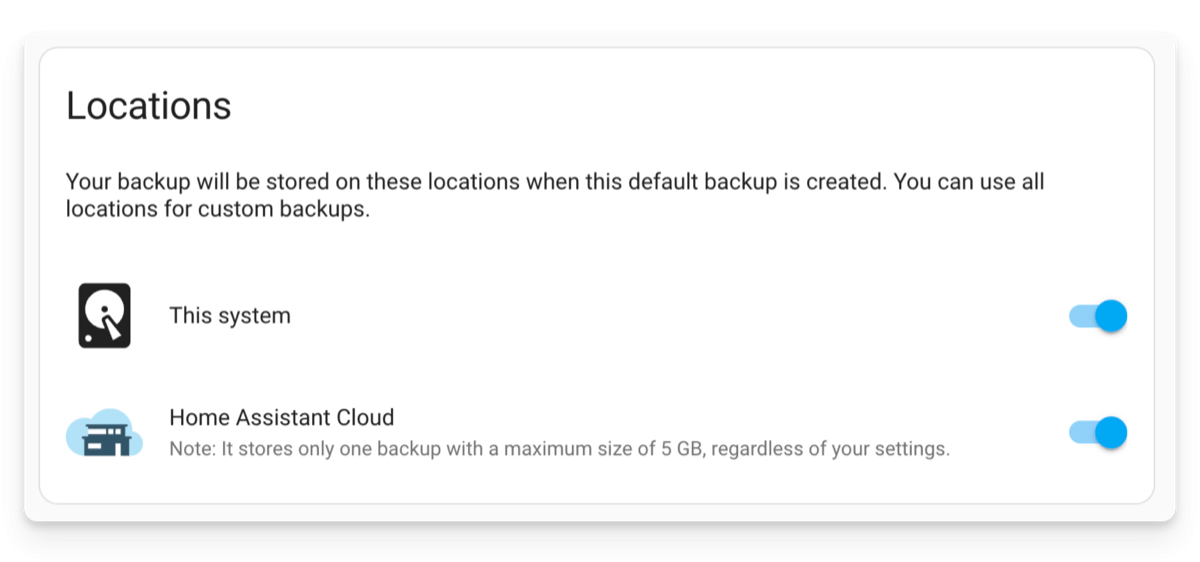 Cloud as a backup location